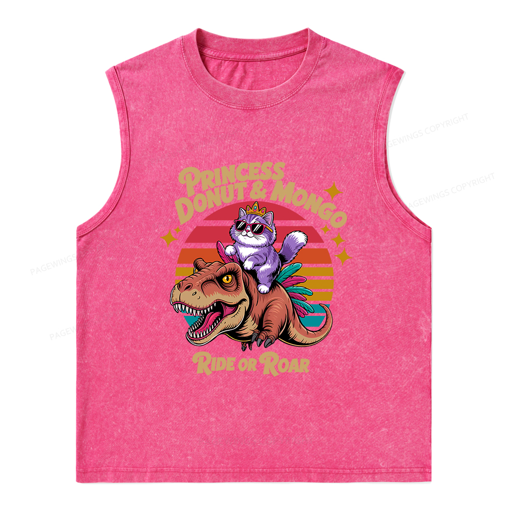 Pagewings Princess Donut & Mongo Washed Tank Top