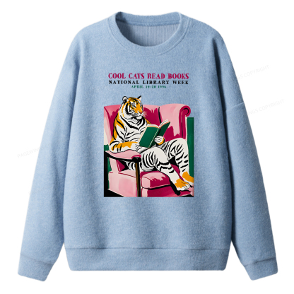 Pagewings Library Week Poster 1996 Unisex Knit Sweatshirt