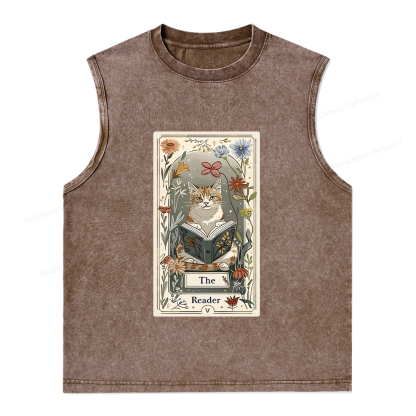 Pagewings The Reader Unisex Washed Tank Top