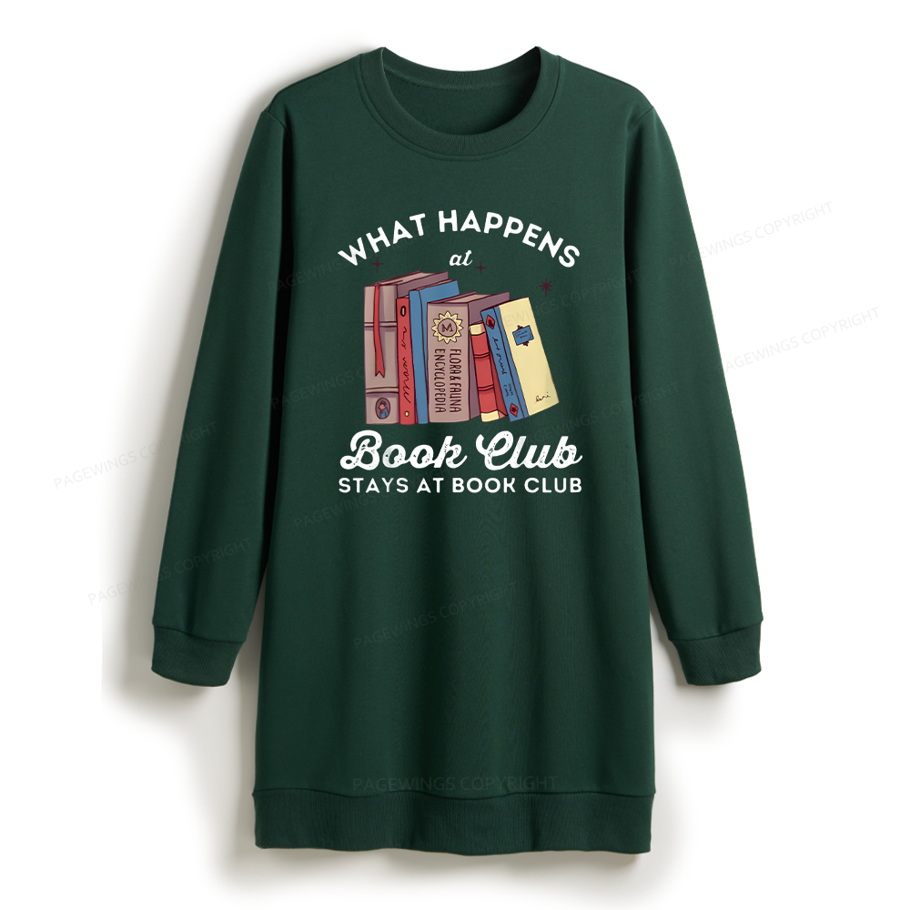 Pagewings Stays At Book Club Book Sweatshirt Dress