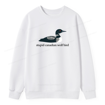 Pagewings Stupid Canadian Wolf Bird Unisex Classic Sweatshirt