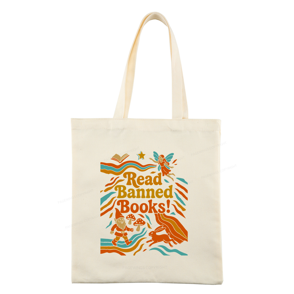 Pagewings Read Banned Books Fantasy Tote Bag