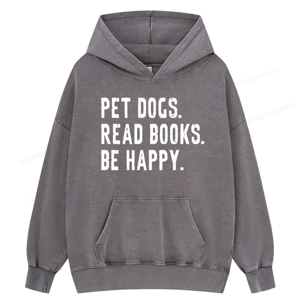 Pagewings Book Sweatshirt, Book Lover Gift Unisex Washed Hoodie