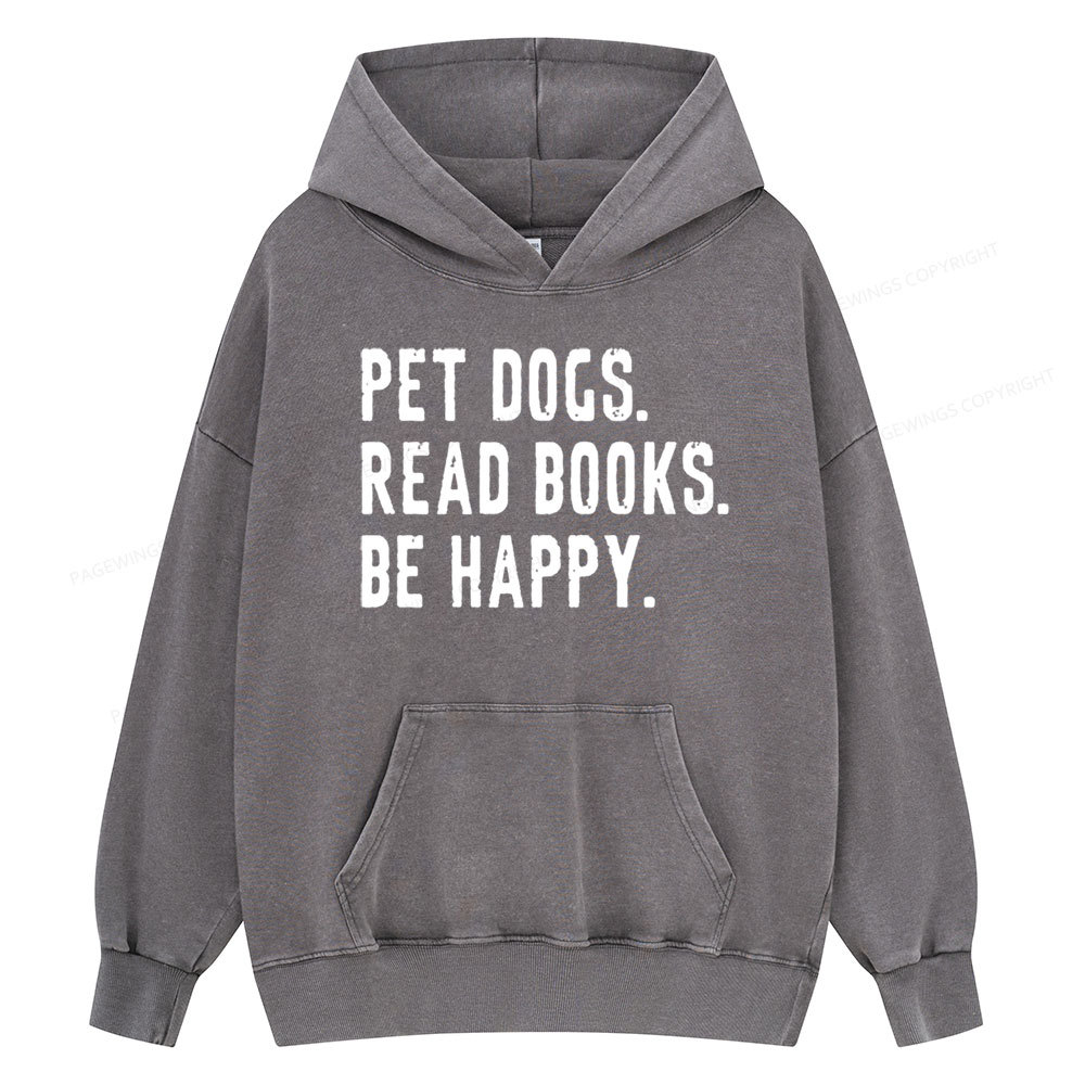 Pagewings Book Sweatshirt, Book Lover Gift Unisex Washed Hoodie