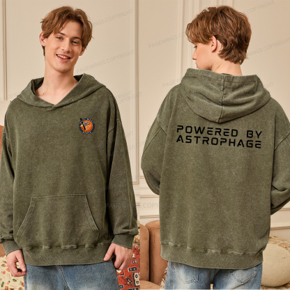 Pagewings Powered By Astrophage Unisex Washed Hoodie