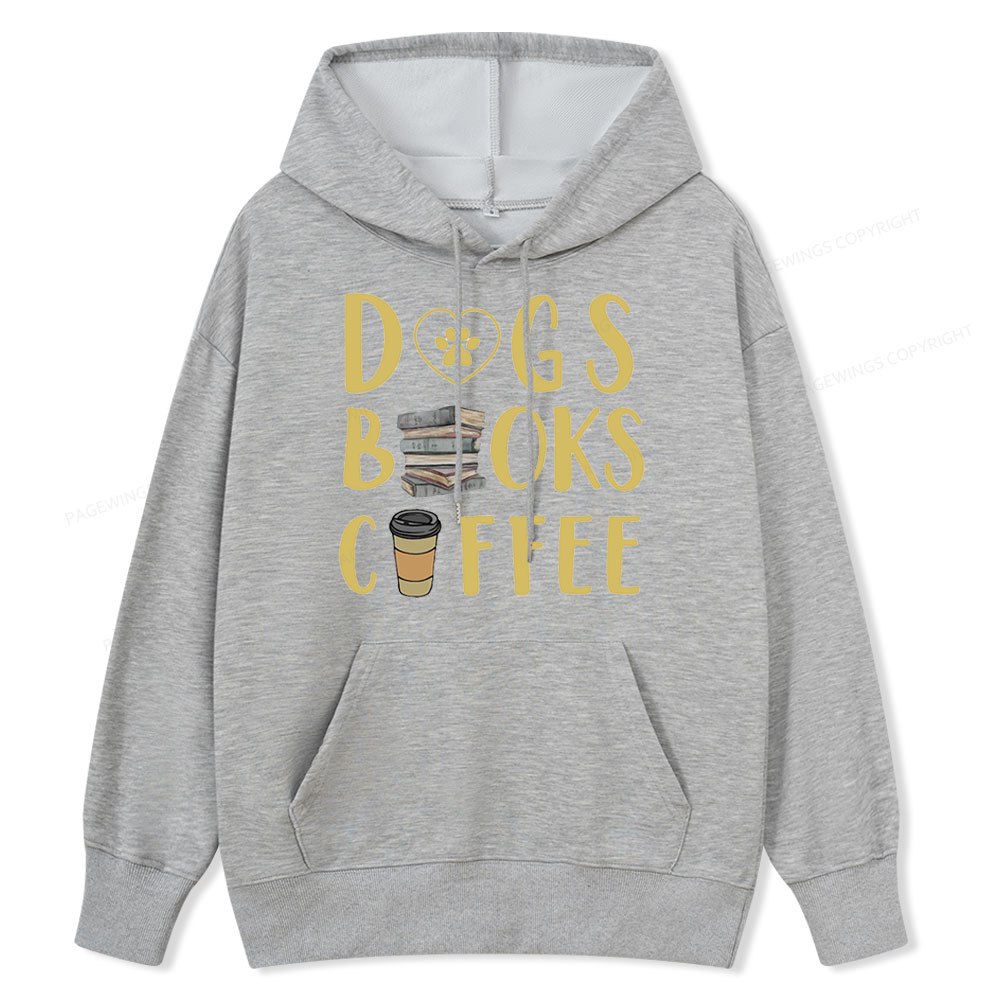 Pagewing Dogs, Books, Coffee Unisex Classic Hoodie