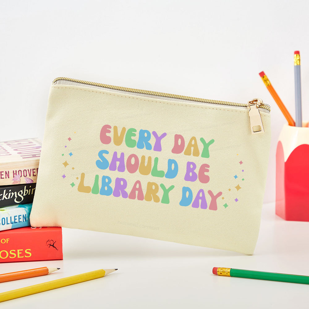 Pagewing Every Day Should Be Library Day Pouch