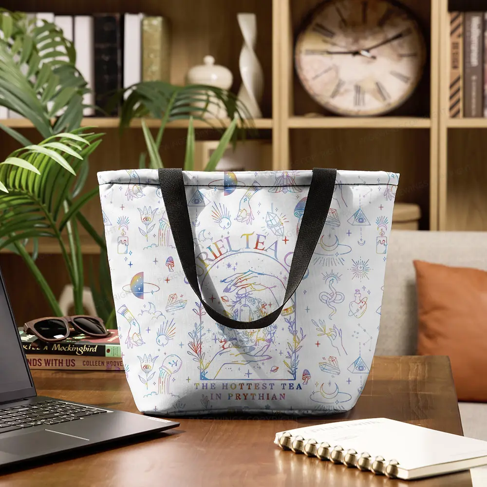 Pagewings The Hottest Tea In Prythia Large Zippered Tote Bag