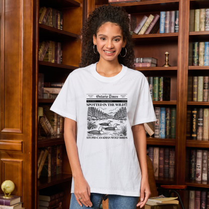 Pagewings Stupid Canadian Wolf Bird Unisex Classic T-shirt