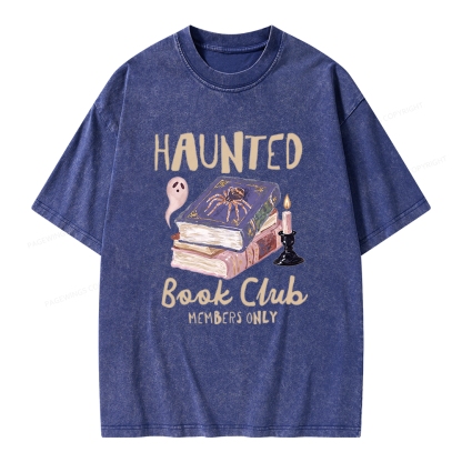 Pagewings Haunted Book Unisex Washed T-shirt