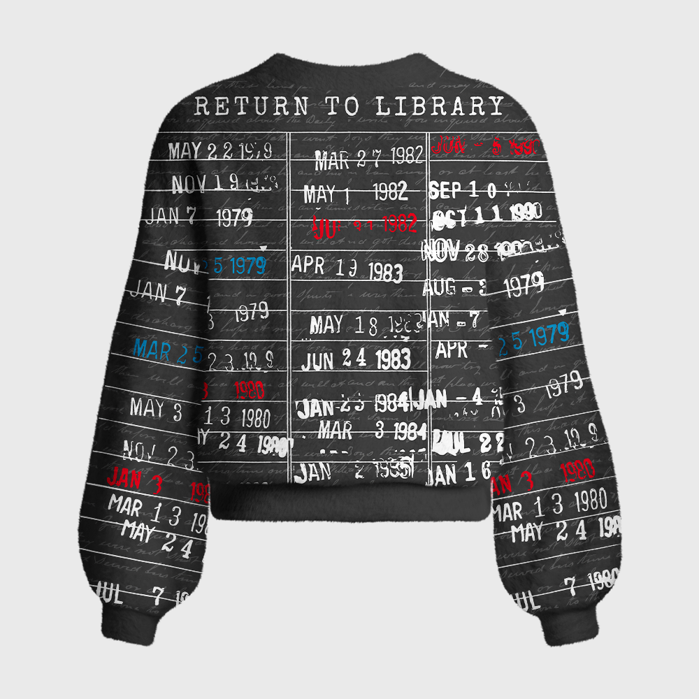 Pagewings Library Card Women's Cardigan Sweater
