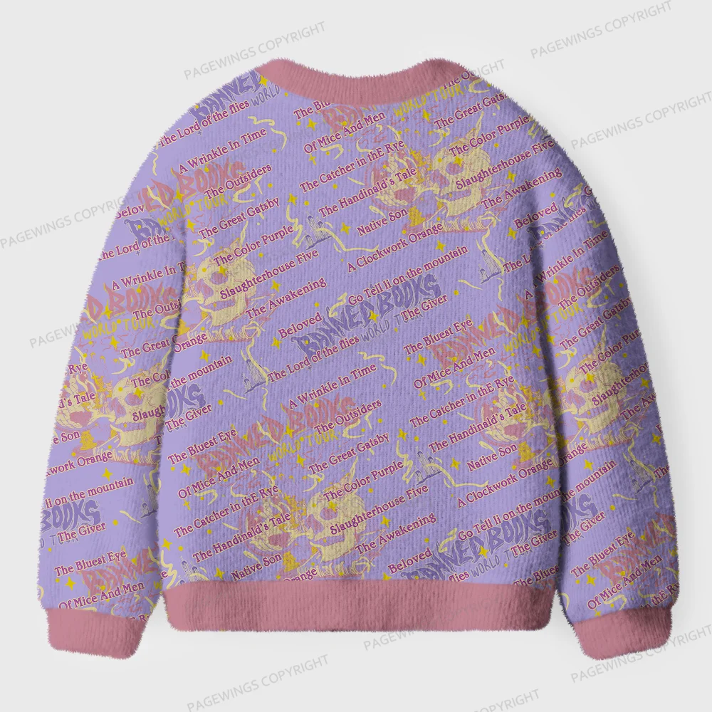 Pagewings Banned Books Unisex Ugly Cardigan Sweaters