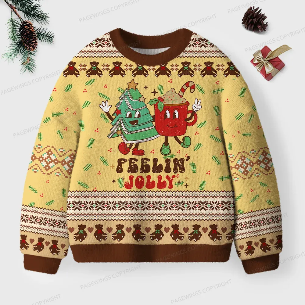 Pagewings Y’All Feelin’ Jolly Unisex Ugly Knit Sweatshirt