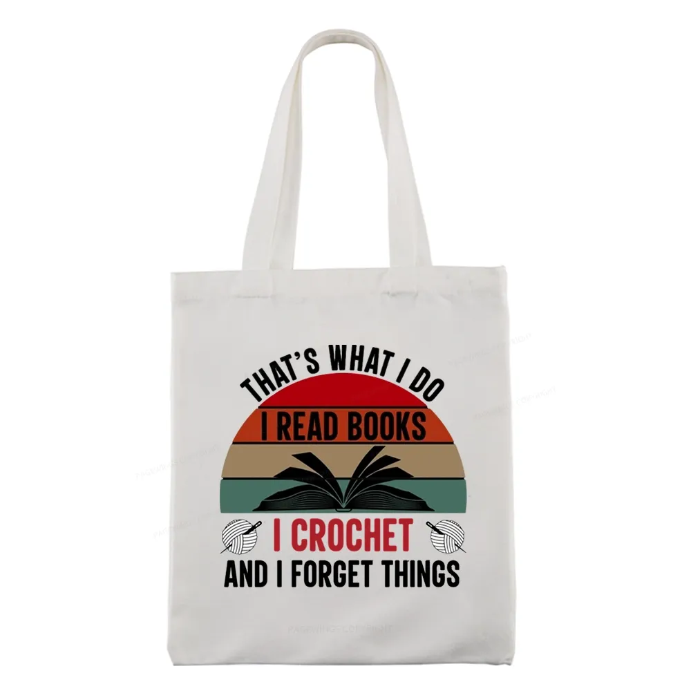 Pagewings Crochet And I Forget Things Tote Bag