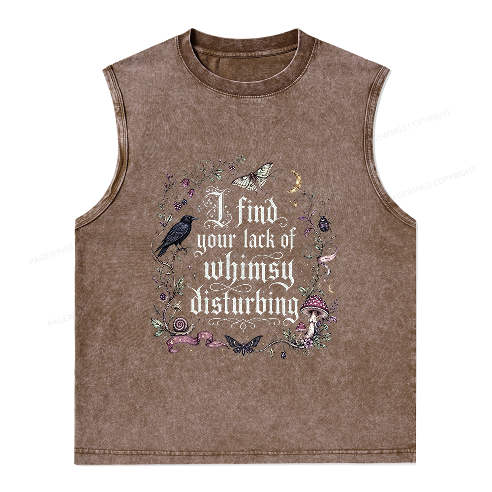 Pagewings Lack of Whimsy Unisex Washed Tank Top