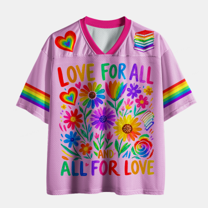 Pagewings Love For All And All For Love Unisex Mesh Jersey