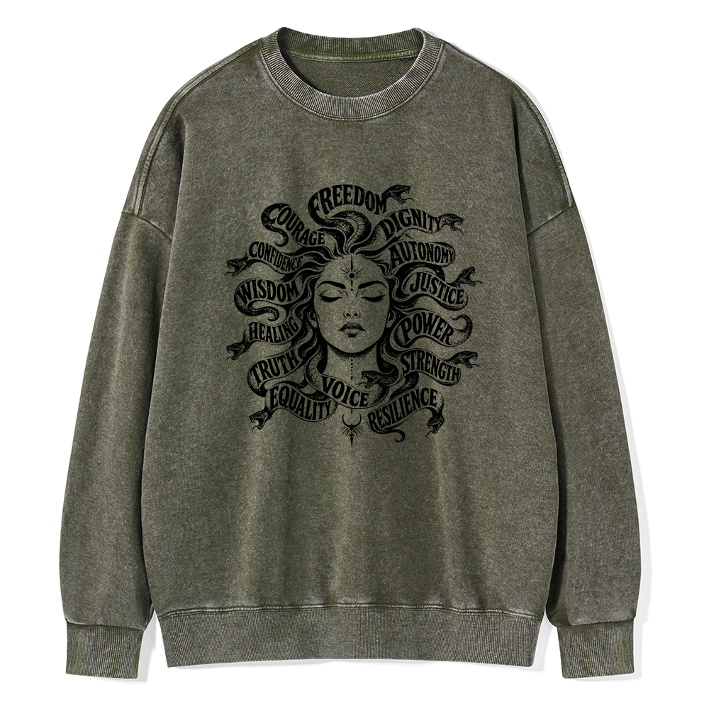 Pagewings Greek Mythology Unisex Washed Sweatshirt