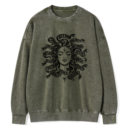 Pagewings Greek Mythology Unisex Washed Sweatshirt