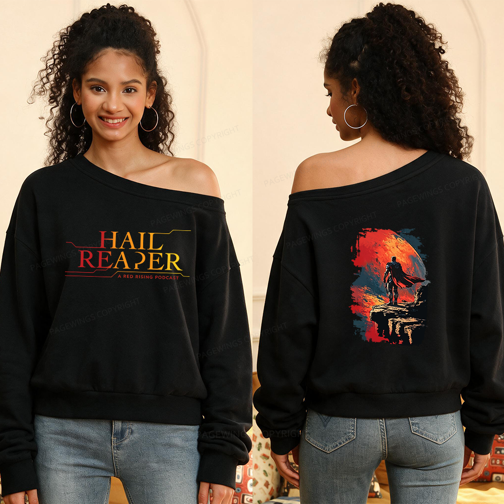 Pagewings Sci Fi Book Lover Women Off Shoulder Sweatshirt