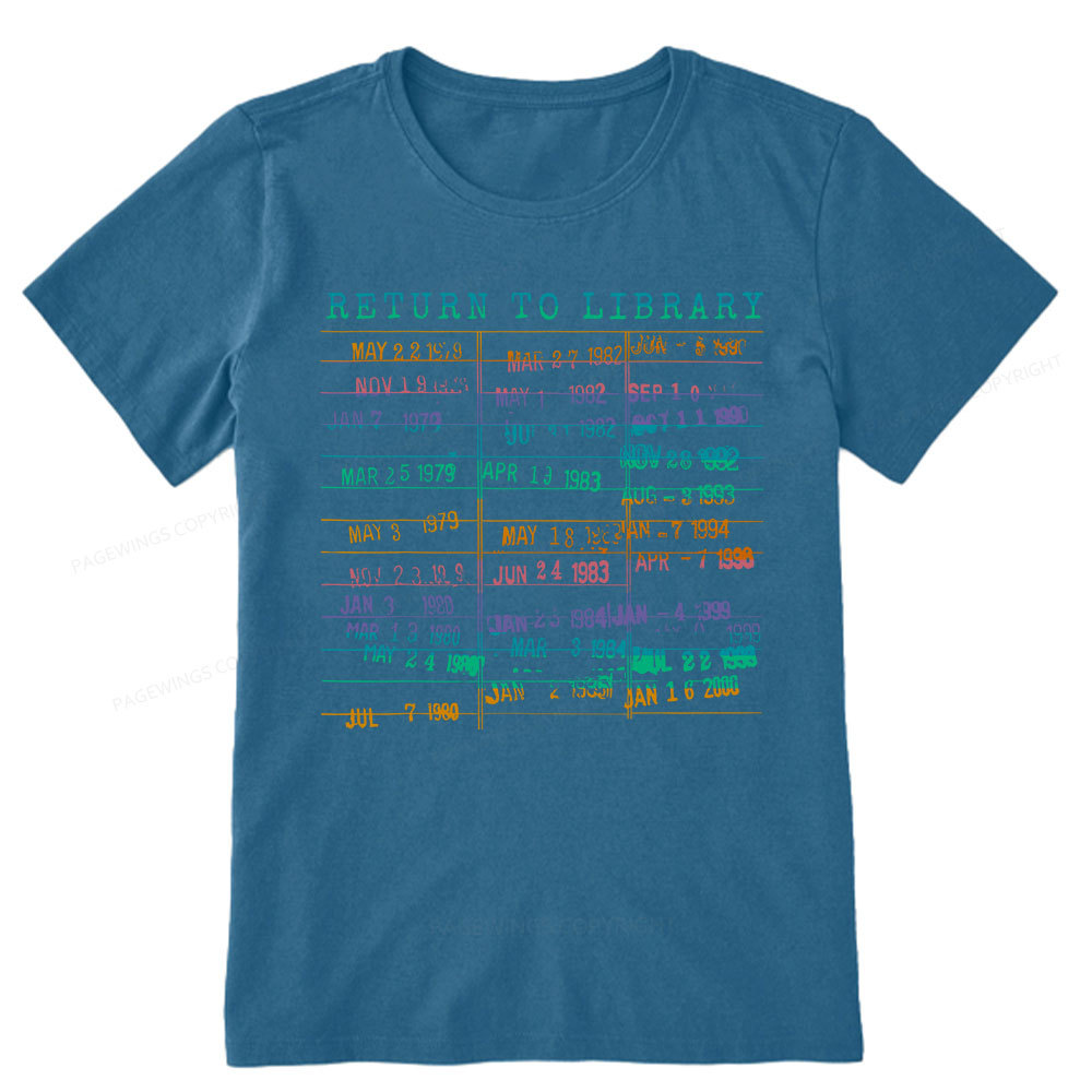 Pagewing Vintage Library Rainbow Unisex Classic T-shirt