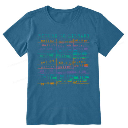 Pagewing Vintage Library Rainbow Unisex Classic T-shirt