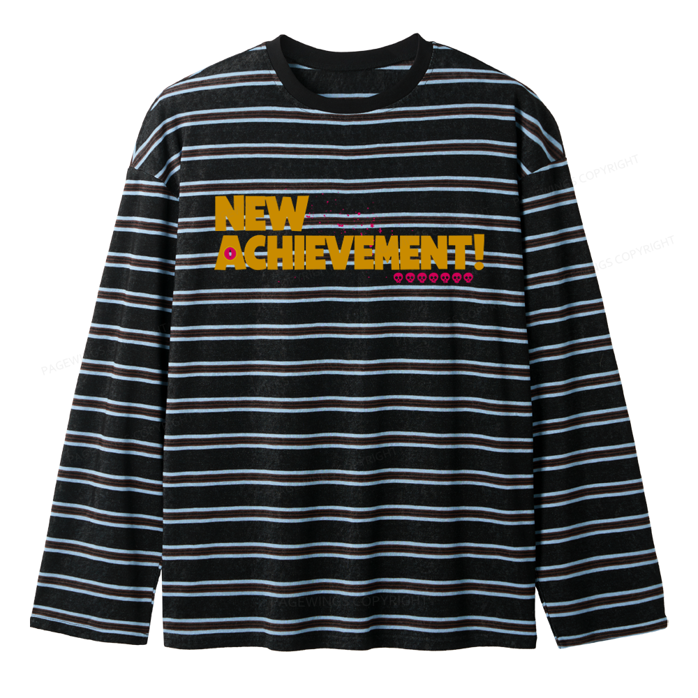 Pagewings New Achievement Unisex Striped Long Sleeve T-Shirt