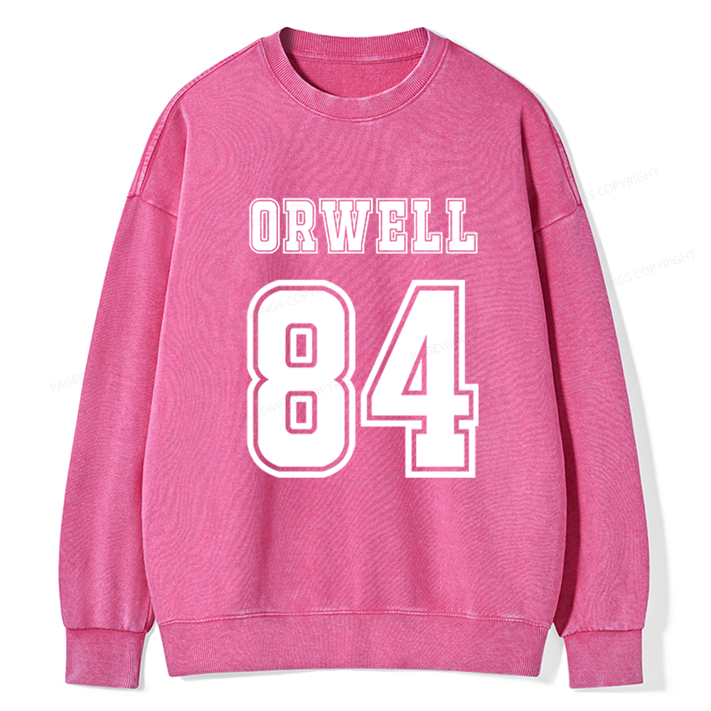 Pagewings Orwell 84 Unisex Washed Sweatshirt