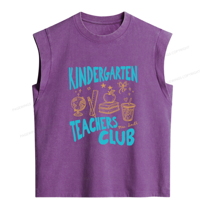 Pagewings Personalized Teachers Club Women's Washed Tank Top