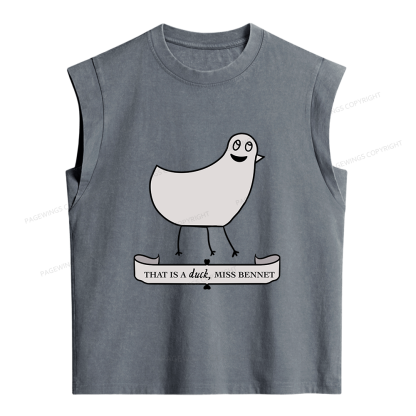 Pagewings That Is A Duck Women's Washed Tank Top