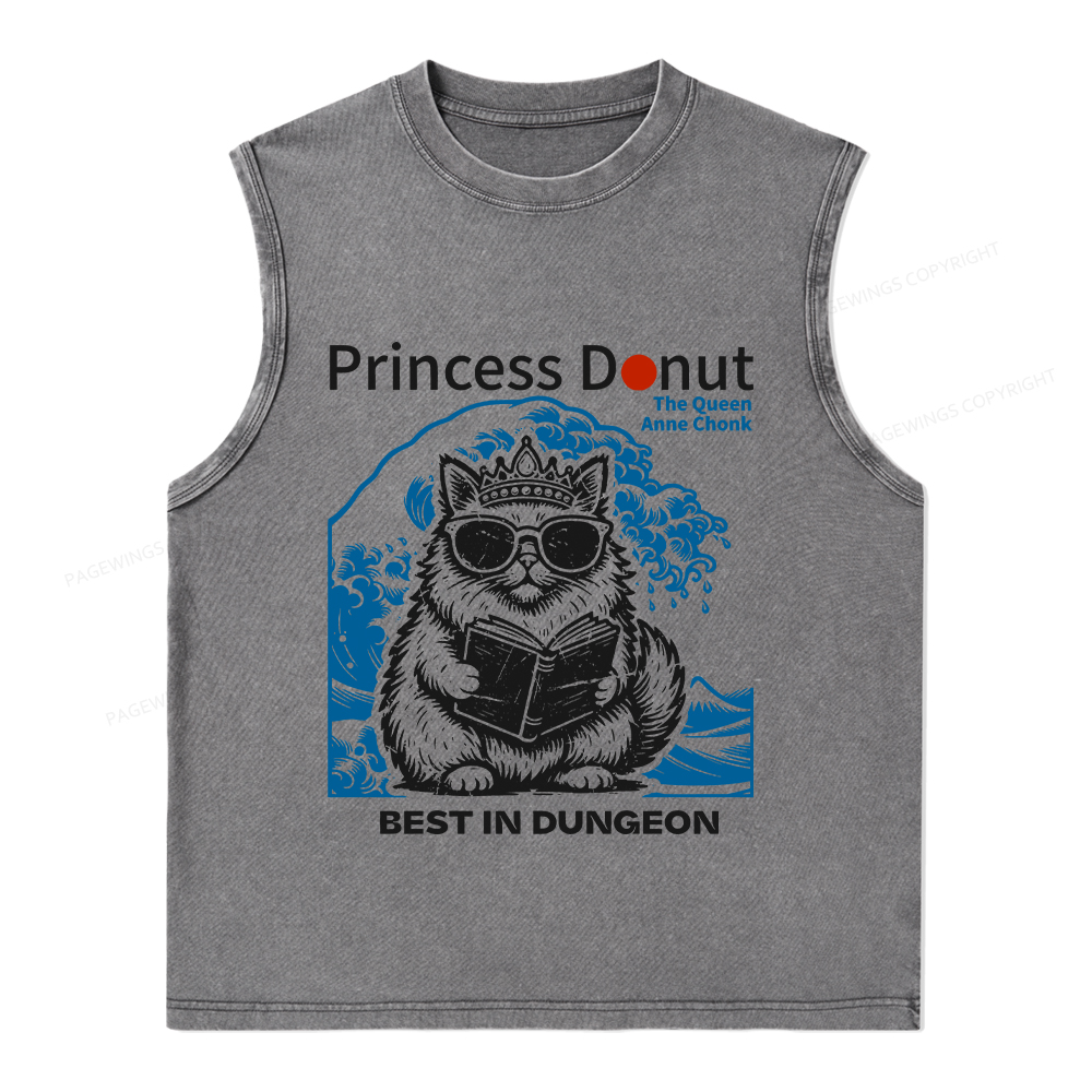 Pagewings Princess Donut Unisex Washed Tank Top