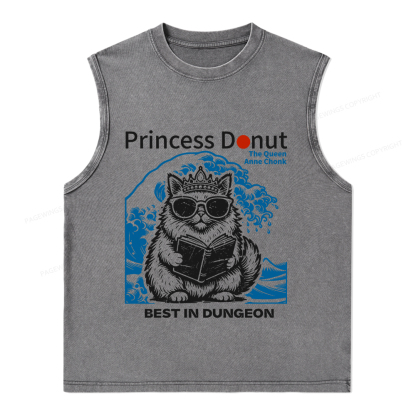 Pagewings Princess Donut Unisex Washed Tank Top