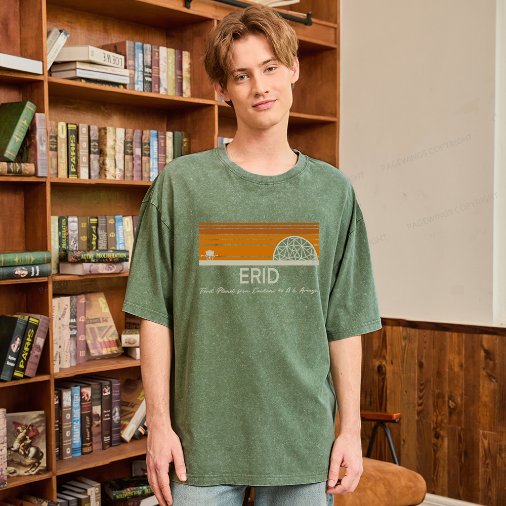 Pagewings Sci-Fi Bookish Unisex Washed T-shirt