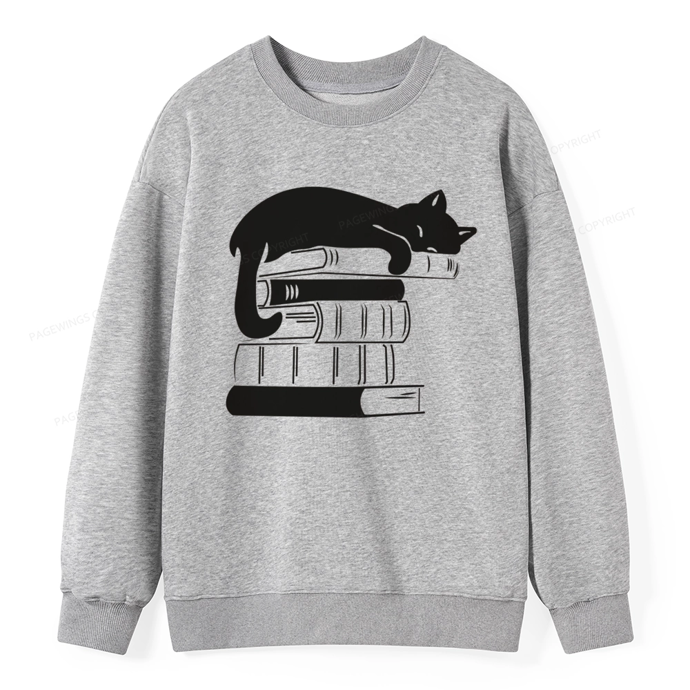 Pagewings Books And Cats Unisex Classic Sweatshirt