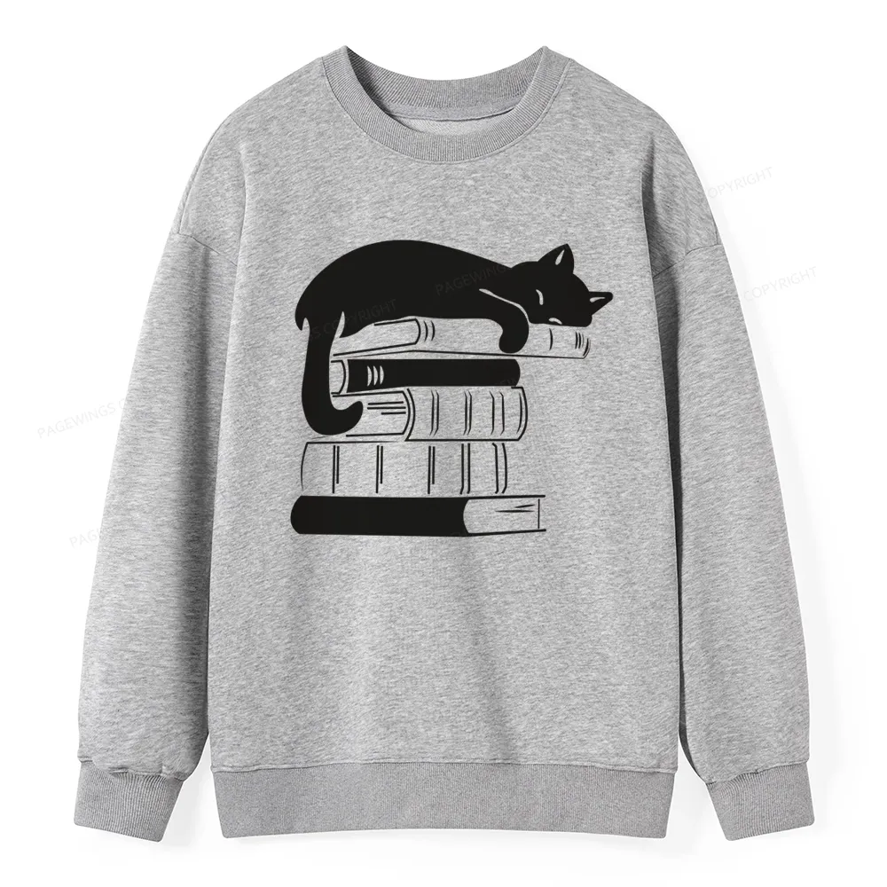 Pagewings Books And Cats Unisex Classic Sweatshirt