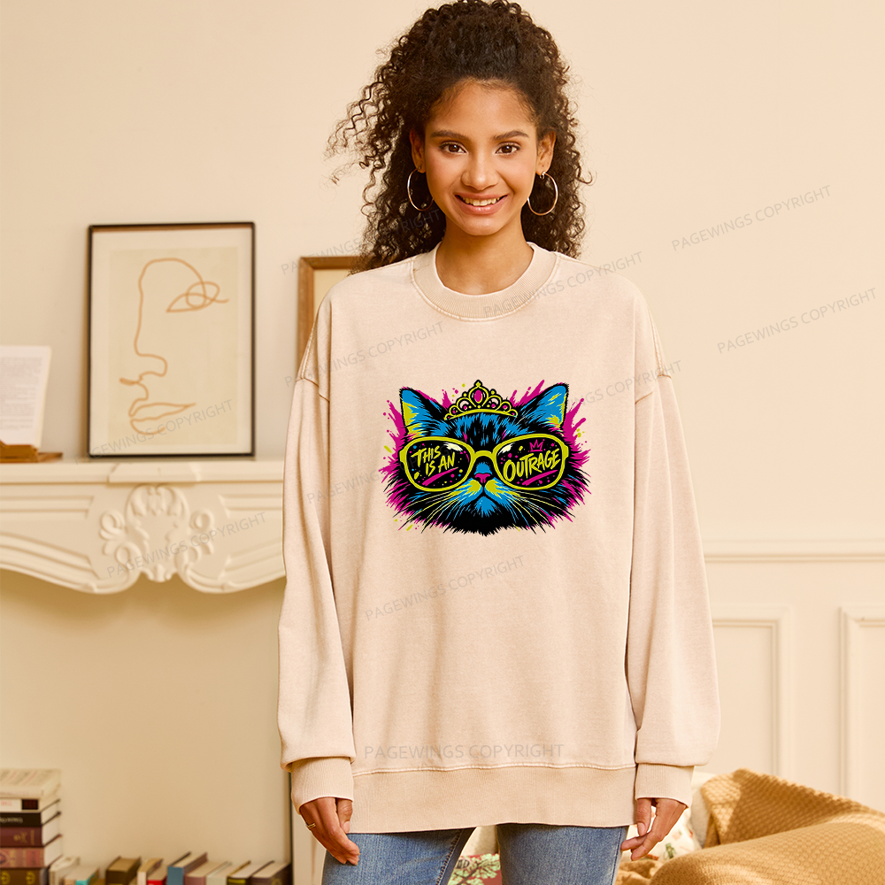 Pagewings Sci Fi Bookish Unisex Washed Sweatshirt