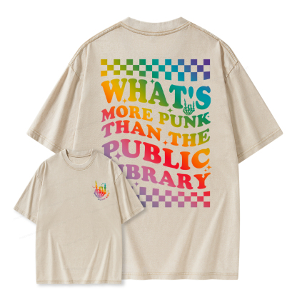 Pagewings What's More Punk Than The Public Library Unisex Washed T-shirt