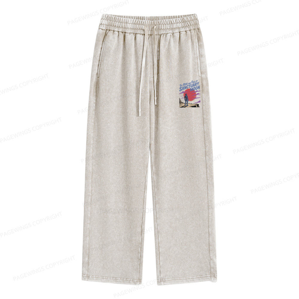 Pagewings The Rise And Fall Of Sanctuary Moon Unisex Washed Sweatpants