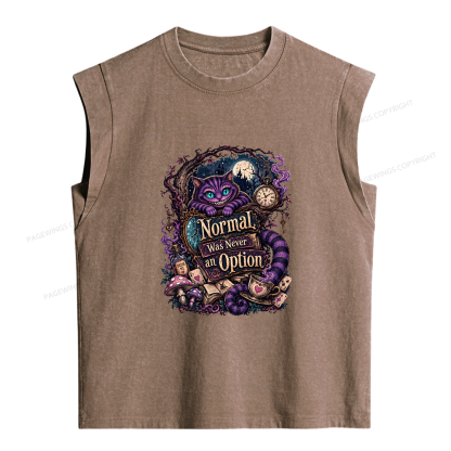 Pagewings  Normal Was Never an Option Women's Washed Tank Top