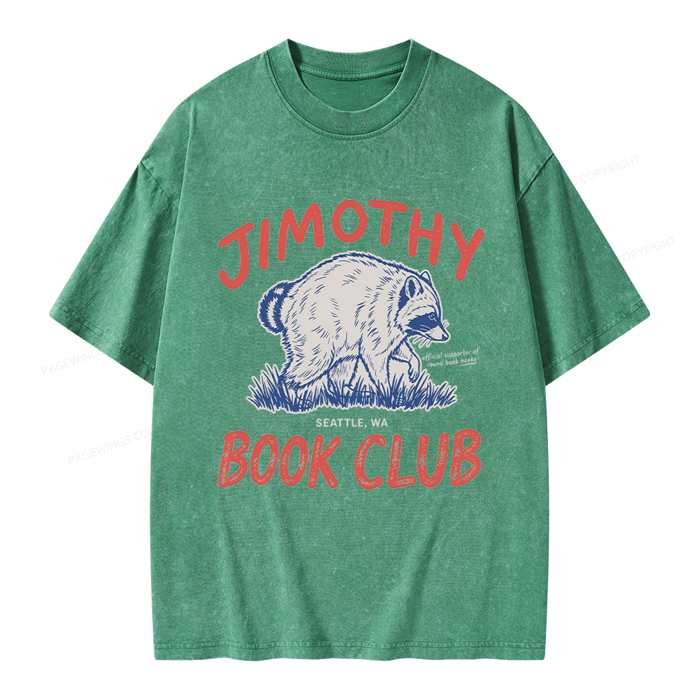 Pagewings Jimothy Book Club Unisex Washed T-shirt