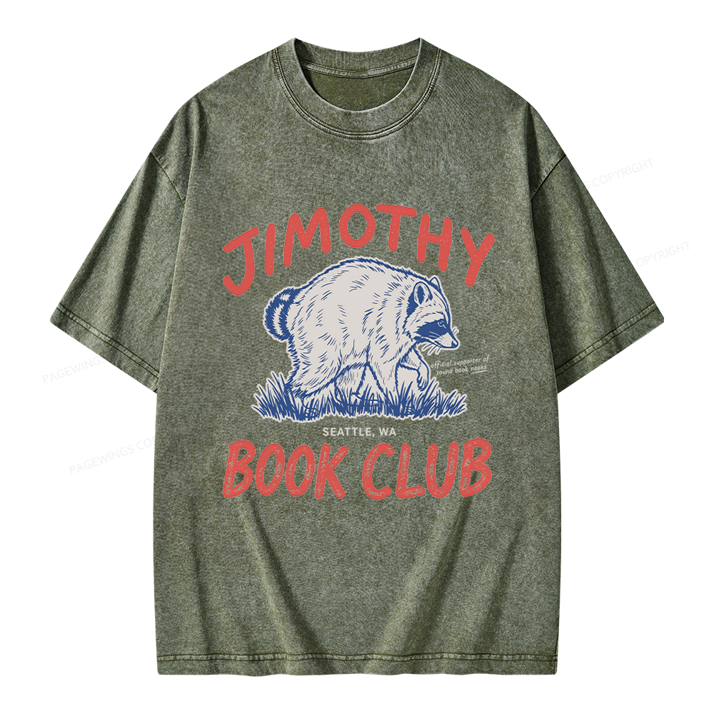 Pagewings Jimothy Book Club Unisex Washed T-shirt