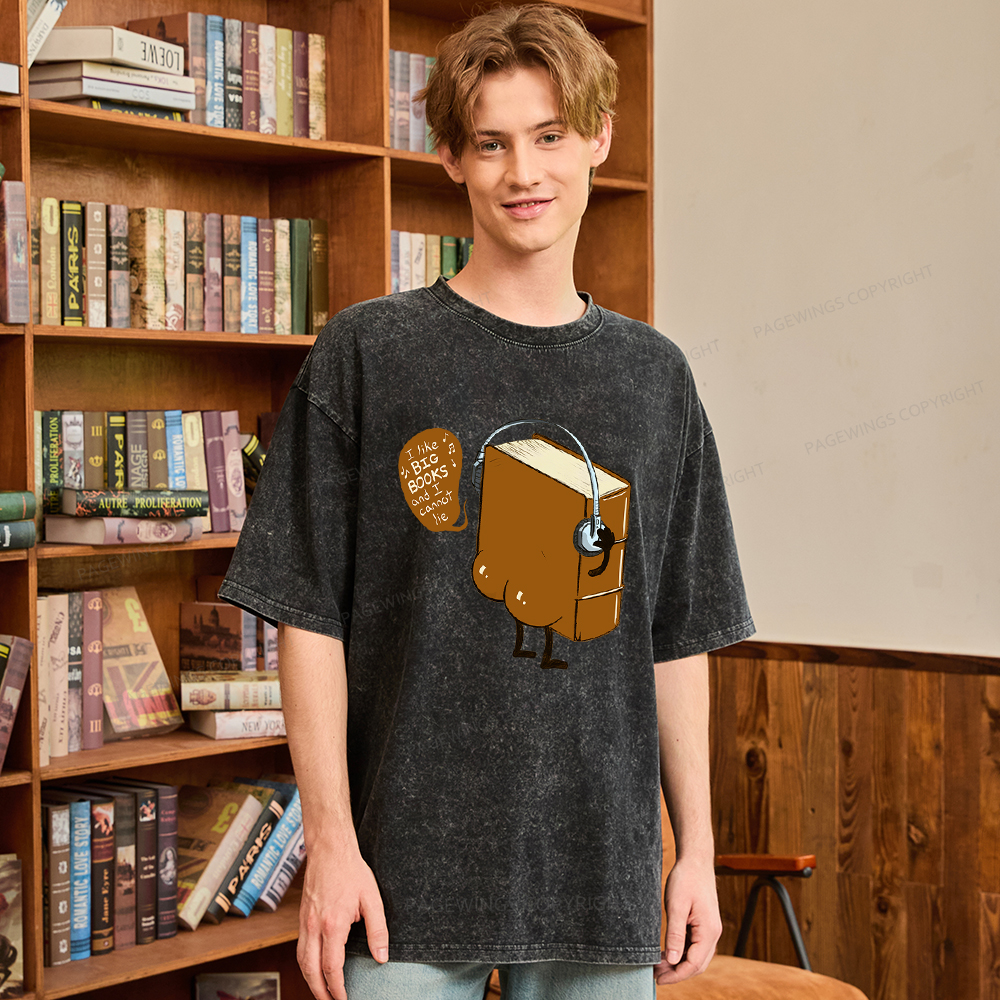 Pagewings Big Books Unisex Washed T-shirt