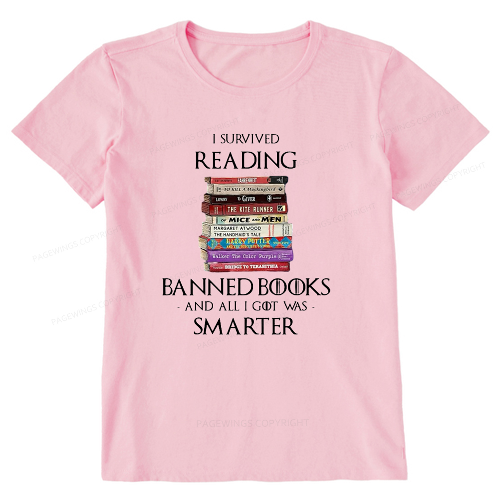 Pagewings I Survived Reading Banned Books Unisex Classic T-shirt