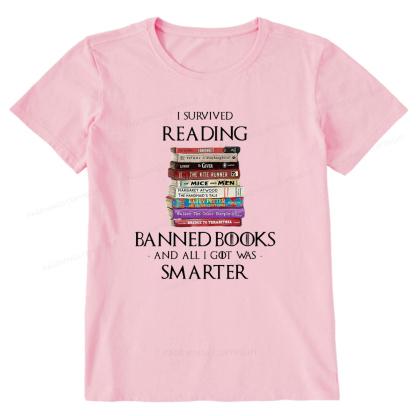 Pagewings I Survived Reading Banned Books Unisex Classic T-shirt