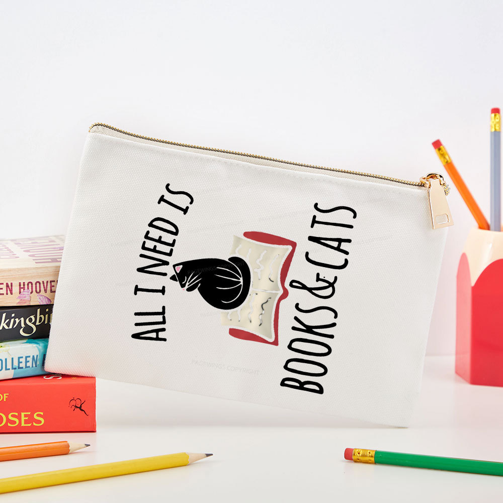 Pagewings All I Need Is Book & Cat Pouch