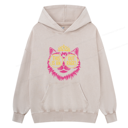 Pagewings This is an Outrage Unisex Washed Hoodie