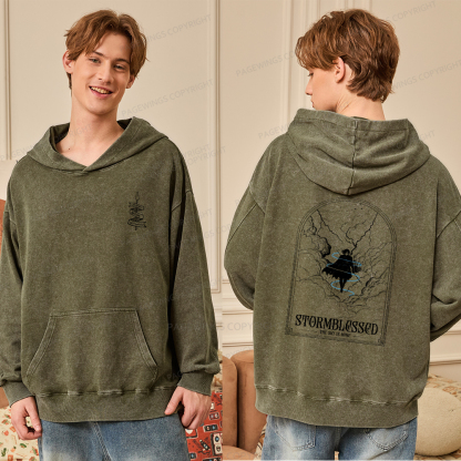 Pagewings Stormblessed Unisex Washed Hoodie