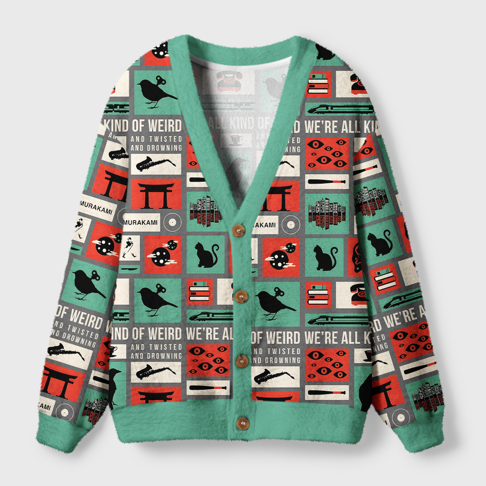 Pagewings Weird TalesLight Knit Unisex Cardigan Sweaters