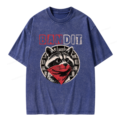 Pagewings Book Bandit Unisex Washed T-shirt