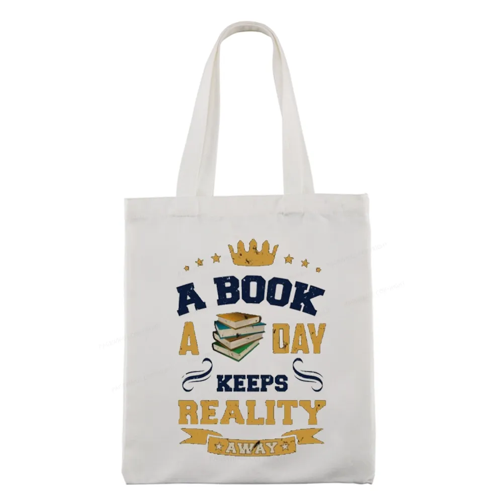 Pagewings A Book A Day Keeps Reality Away Tote Bag