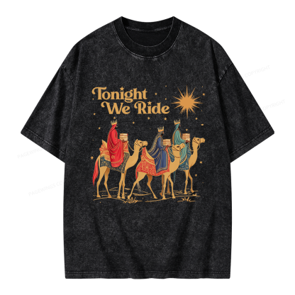 Pagewings Tonight We Ride Unisex Washed T-shirt